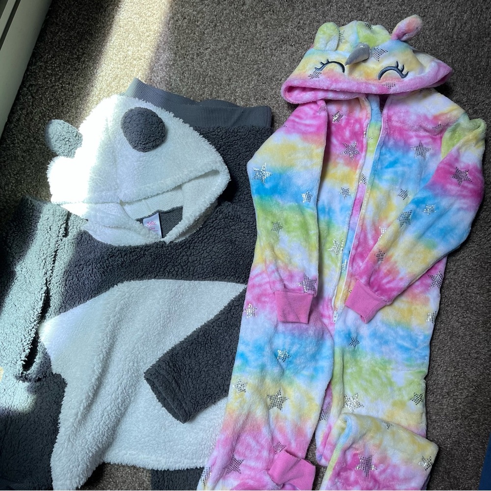 Character Panda and Unicorn Pajama Sets, Justice and Nordstrom